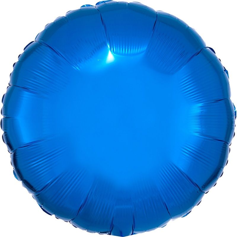 Dark Blue Circle Foil Balloon Anagram 18 inch Unpackaged | Party Save Smile