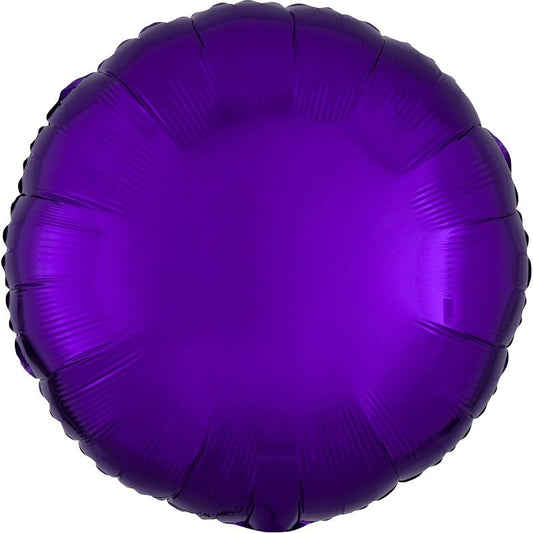 Purple Circle Foil Balloons Anagram 18 Inches | Party Save Smile