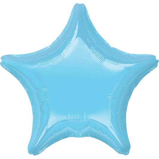 Light Blue Star Foil Balloon - Anagram 18 Inch | Party Save Smile