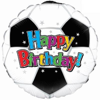Football Happy Birthday Foil Balloon 18 Inches | Party Save Smile