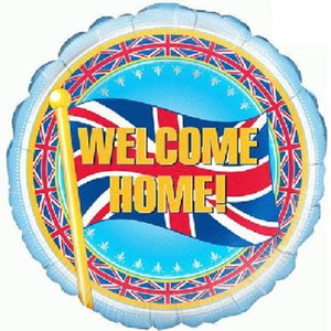 Union Jack Welcome Home Foil Balloons 18 Inch
