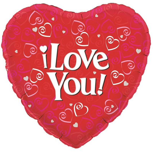 I Love You Red Heart 18&#34; Foil | Helium Balloon