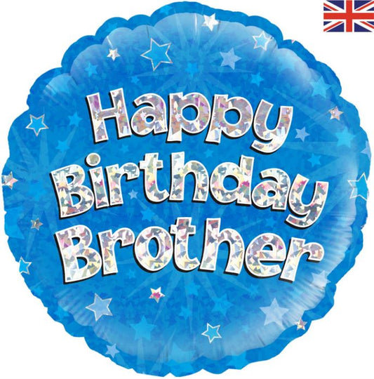 Happy Birthday Brother Blue 18&#34; Foil | Helium Balloon