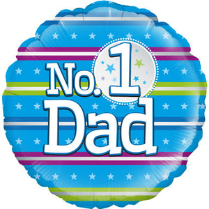 No 1 Dad Foil Balloon 18 Inch 18 inches