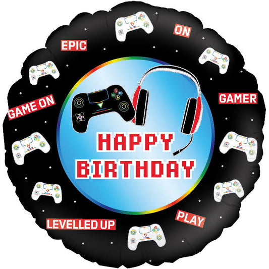 Epic Gamer Happy Birthday Foil Balloon 18 Inches | Party Save Smile