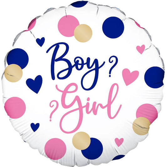 Pink and Navy Gender Reveal Foil Balloon 18 Inch | Party Save Smile