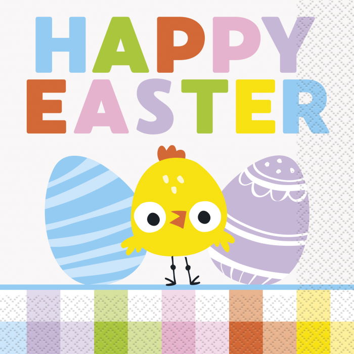 Colourful Happy Easter Party Pack: Tableware & Decoration Kit