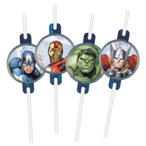 Avengers Party Straws Infinity Stones Pack of 4