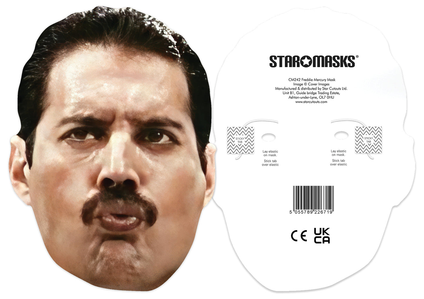Freddie Mercury Face Mask - Single Card Face Mask