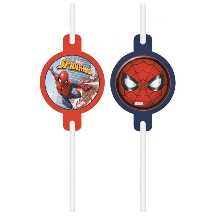 Spiderman Paper Straws Pack of 4 | Party Save Smile