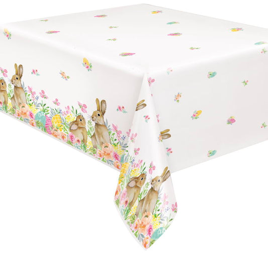 Easter Rabbit Plastic Tablecloth 138 x 213cm | Party Save Smile