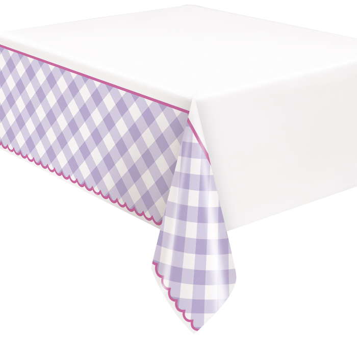 Pastel Gingham Tablecloth: Party Tablecover 137 x 213cm | Party Save Smile