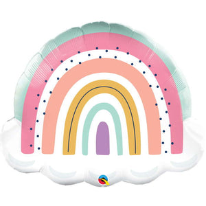 Boho Rainbow Shaped Foil Balloon 32 Inches