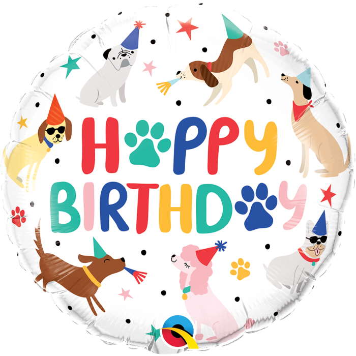 Happy Birthday Puppies Foil Balloon 18 Inches | Party Save Smile