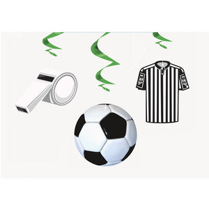 Football Hanging Decorations Pack of 3
