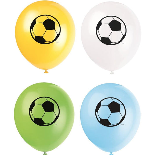 Multicoloured Latex Football Balloons