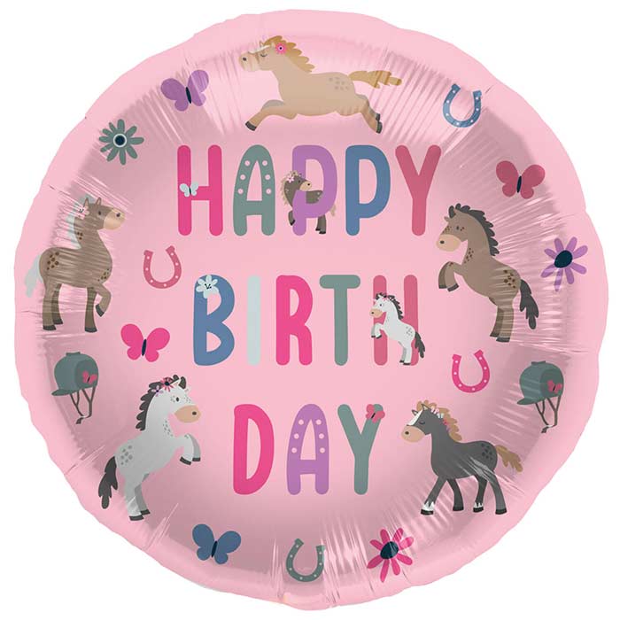 Happy Horse Birthday Foil Balloon 18 Inches| Party Save Smile