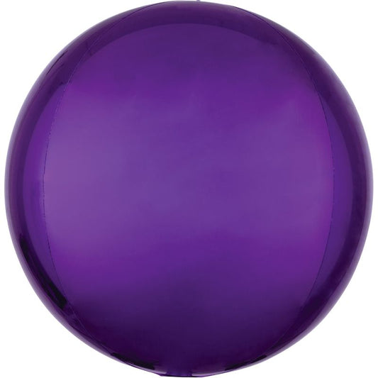 Purple 15" Sphere | Orbz Shaped Foil | Helium Balloon