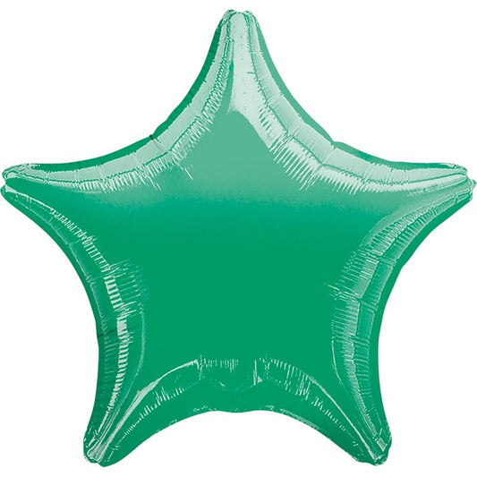 Dark Green Star Foil Balloons - Anagram 18 Inch | Party Save Smile