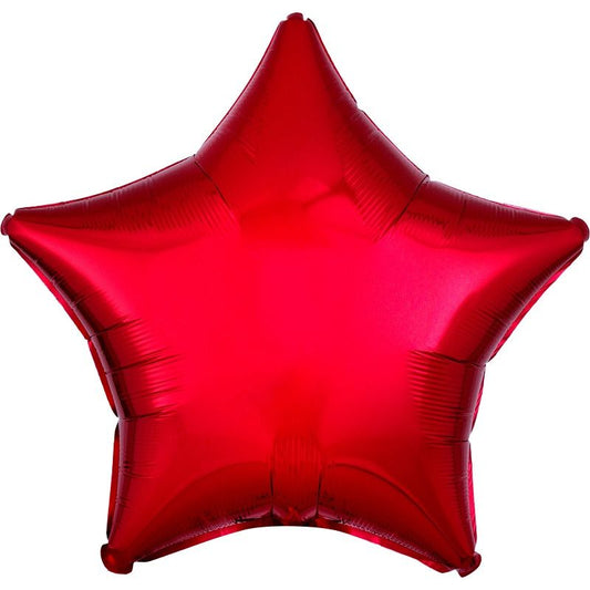 Red Star Foil Balloons Anagram 18 Inch | Party Save Smile