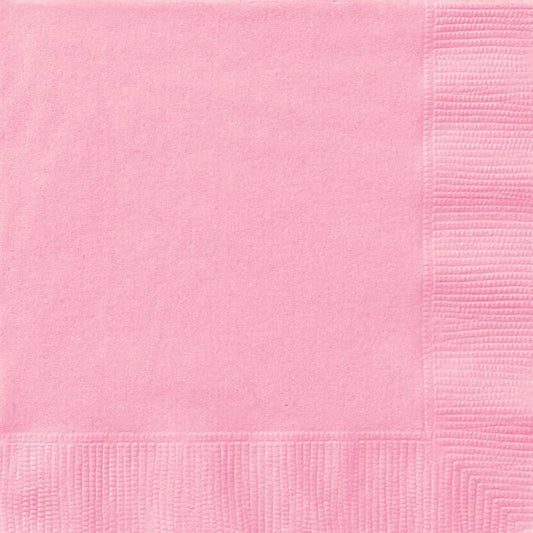 Baby Pink Party Beverage Napkins Pack of 20 Serviettes | Party Save Smile