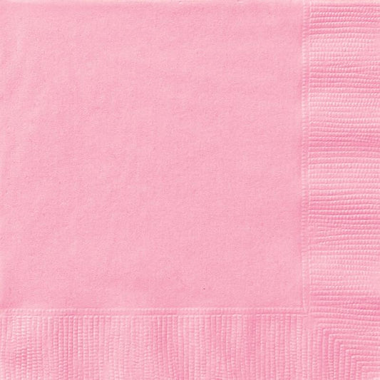 Baby Pink Party Napkins Pack of 50 Serviettes | Party Save Smile