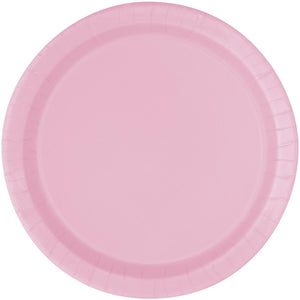 Baby Pink Paper Cake Plates 18cm Pack of 8