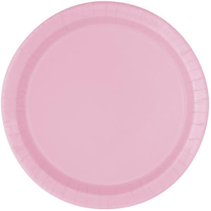 Pale Pink Paper Plates Pack of 8