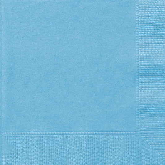 Baby Blue Party Beverage Napkins Pack of 20 Serviettes | Party Save Smile
