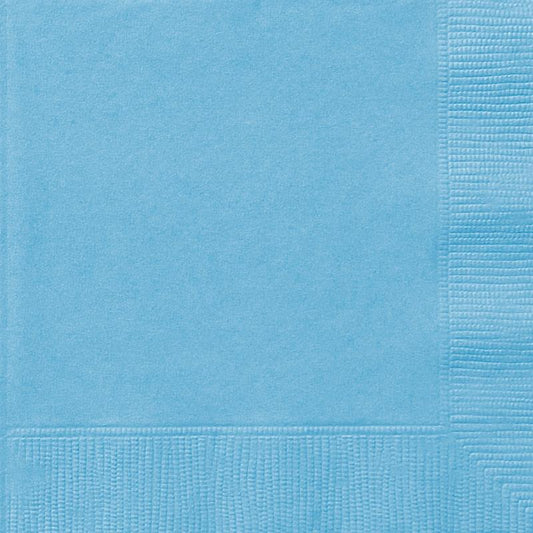 Baby Blue Party Napkins Pack of 50 Serviettes | Party Save Smile