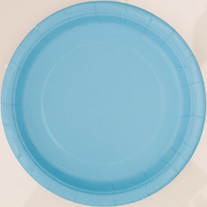 Pale Blue Paper Plates Pack of 8