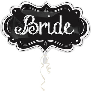 Bride Chalkboard Shaped Foil Balloon 30 Inches