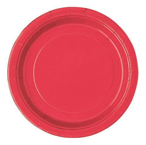 Red Party Cake Plates (Bulk) Pack of 20 | Party Save Smile