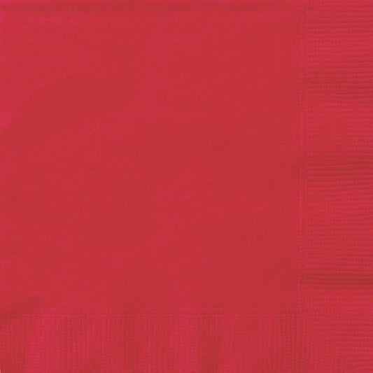 Red Napkins Paper (Bulk) Pack of 50 | Party Save Smile
