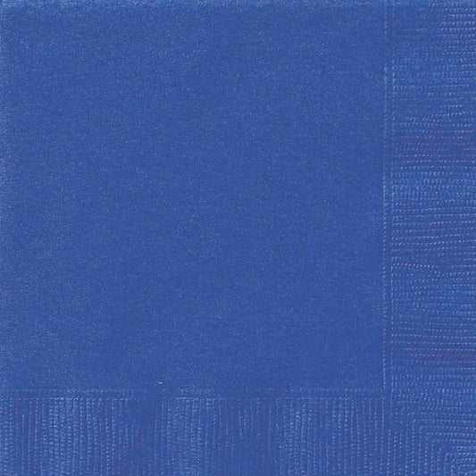 Royal Blue Party Napkins Pack of 20 Serviettes | Party Save Smile