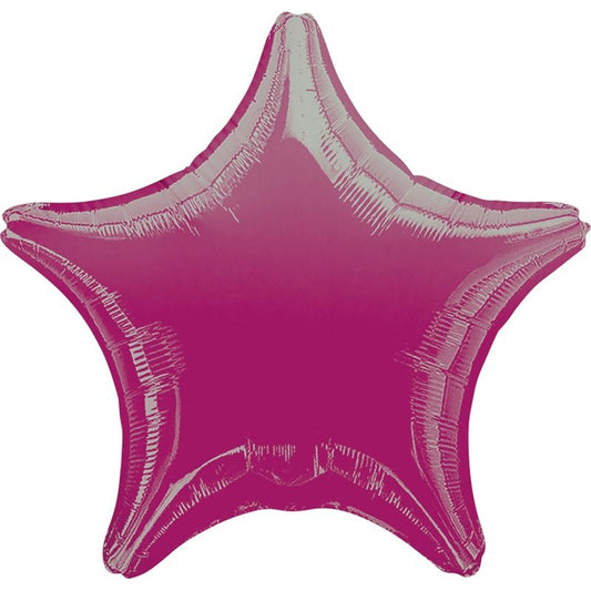 Hot Pink Star Foil Balloon Anagram 18 Inches | Party Save Smile