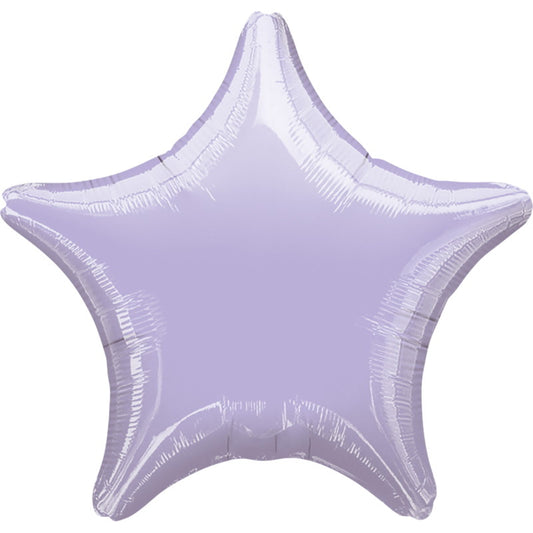 Lilac Star Foil Balloons Anagram 18 Inches | Party Save Smile
