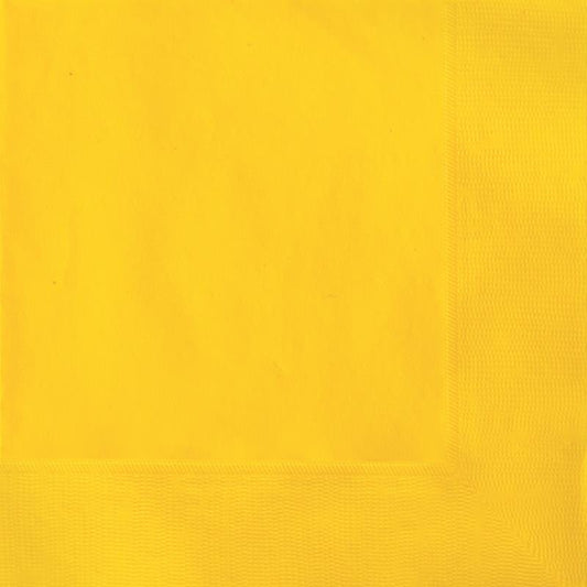 Sunflower Yellow Party Napkins Serviettes Pack of 50 | Party Save Smile