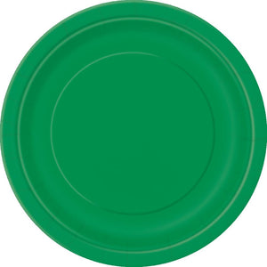 Emerald Green Paper Plates - Small Pack of 8