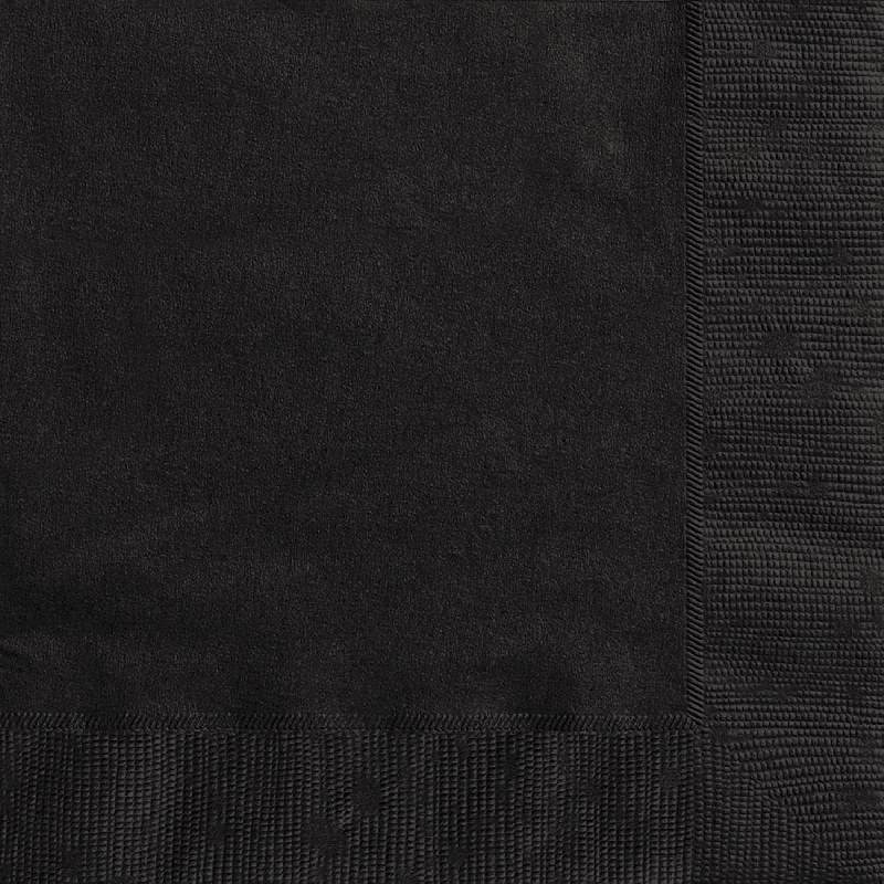 Solid Black Coloured Party Pack: Tableware Party Kit