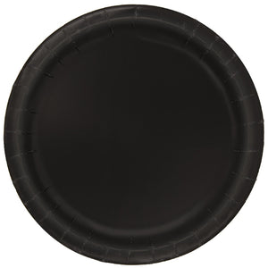 Black Small Paper Plates Pack of 8
