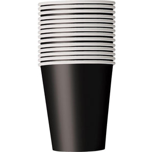 Black Paper Cups (Bulk) Pack of 14