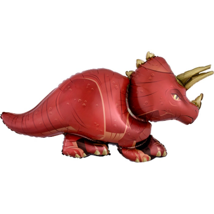 Red Triceratops Foil Balloon 42 inches | Party Save Smile