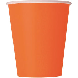 Pumpkin Orange Party Cups Pack of 8