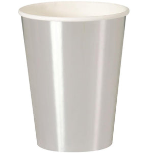 Silver Foil Party Cups Pack of 8