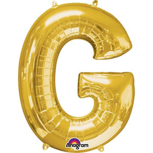 Gold Letter G Foil Balloon Air Fill 16 Inch Anagram
