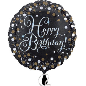 Gold Sparkle Happy Birthday Foil Balloon 18 Inch