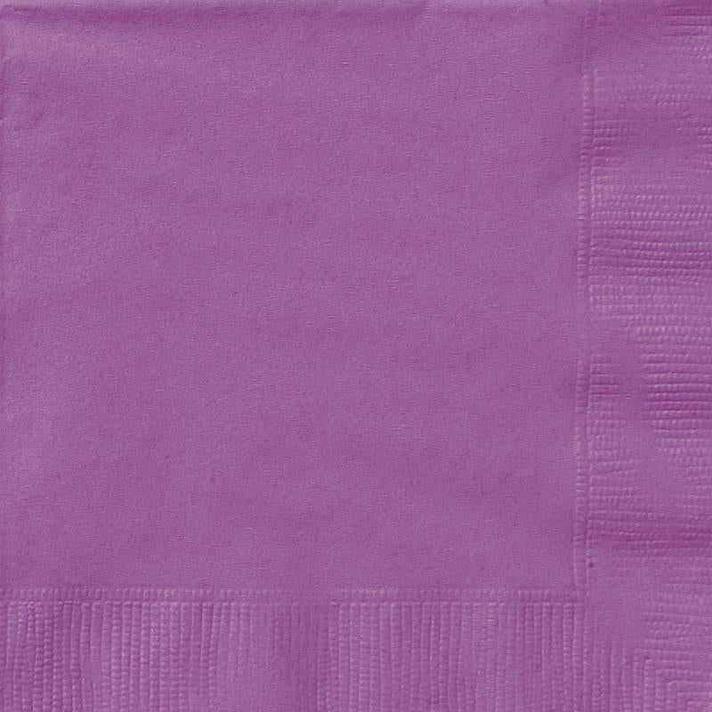 Purple Party Beverage Napkins Pack of 20 Serviettes | Party Save Smile