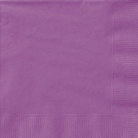 Purple Party Beverage Napkins Pack of 20 Serviettes | Party Save Smile