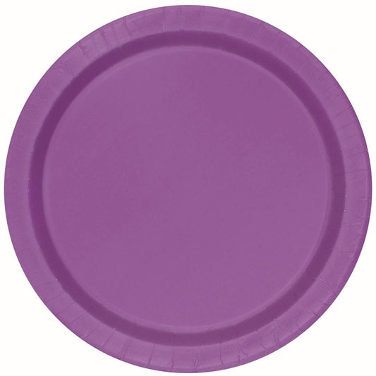 Purple Paper Cake Plates Pack of 8 | Party Save Smile